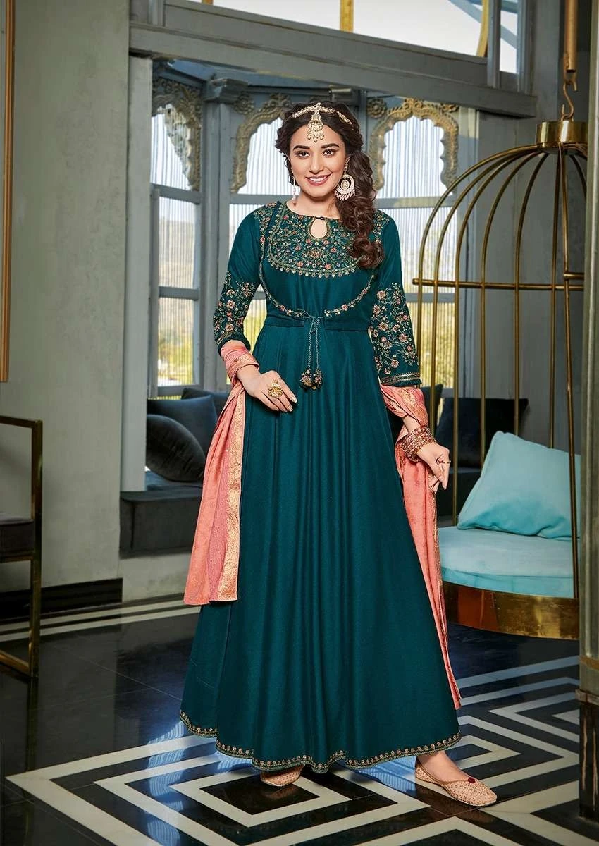 Koodee Sundra 2 Fancy Viscose Wholesale Designer Gown with Dupatta Catalog — Wholesale Kurtis, MPA wholesale from Surat — view 5